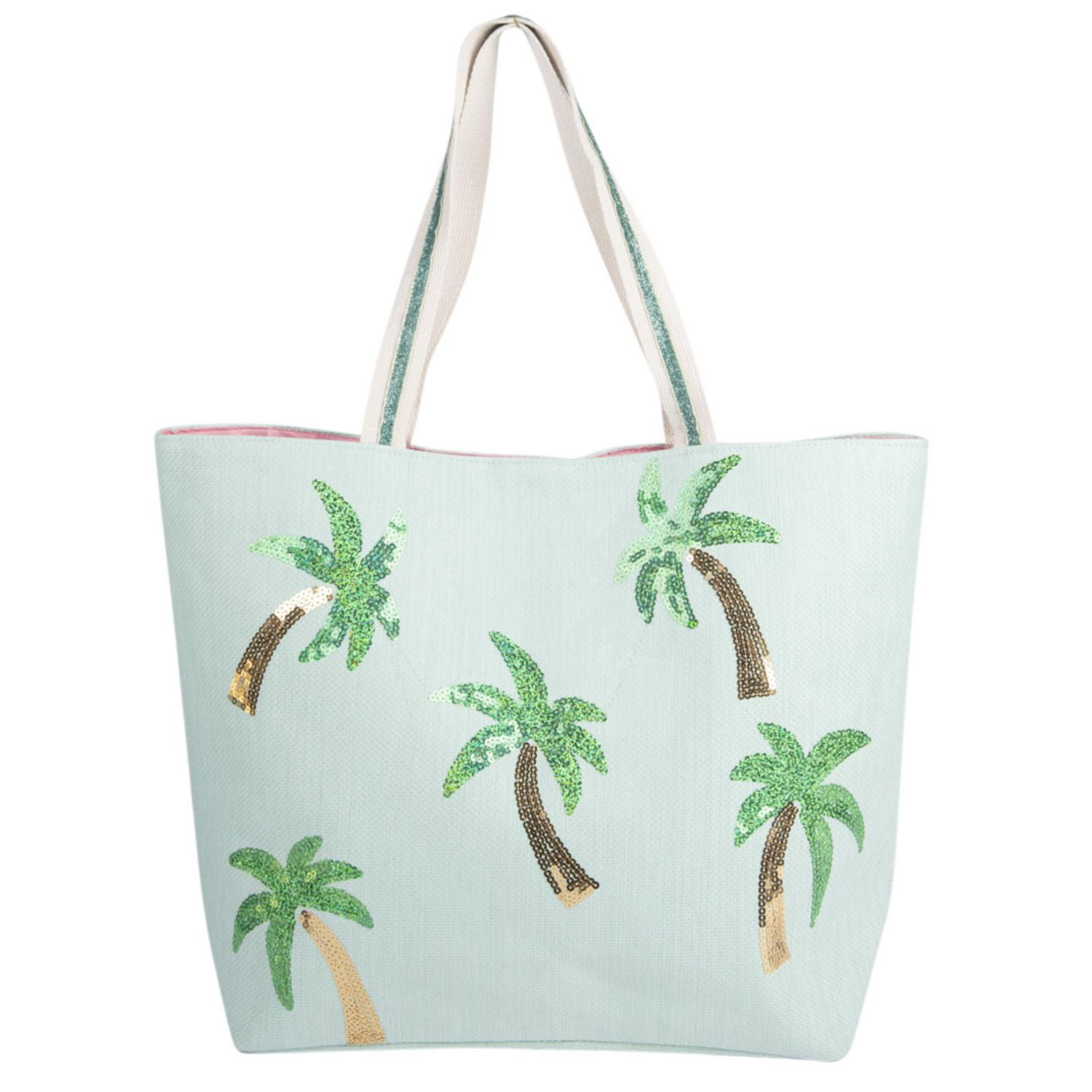 sequin beach tote