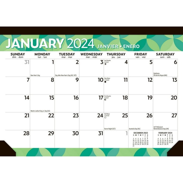Desk Calendar 2024-2025,Jan 2024- Jun 2025, 18 Months Calendar, 17 x 12  Large Wall Calendar 2024 with Use for Home or Office 