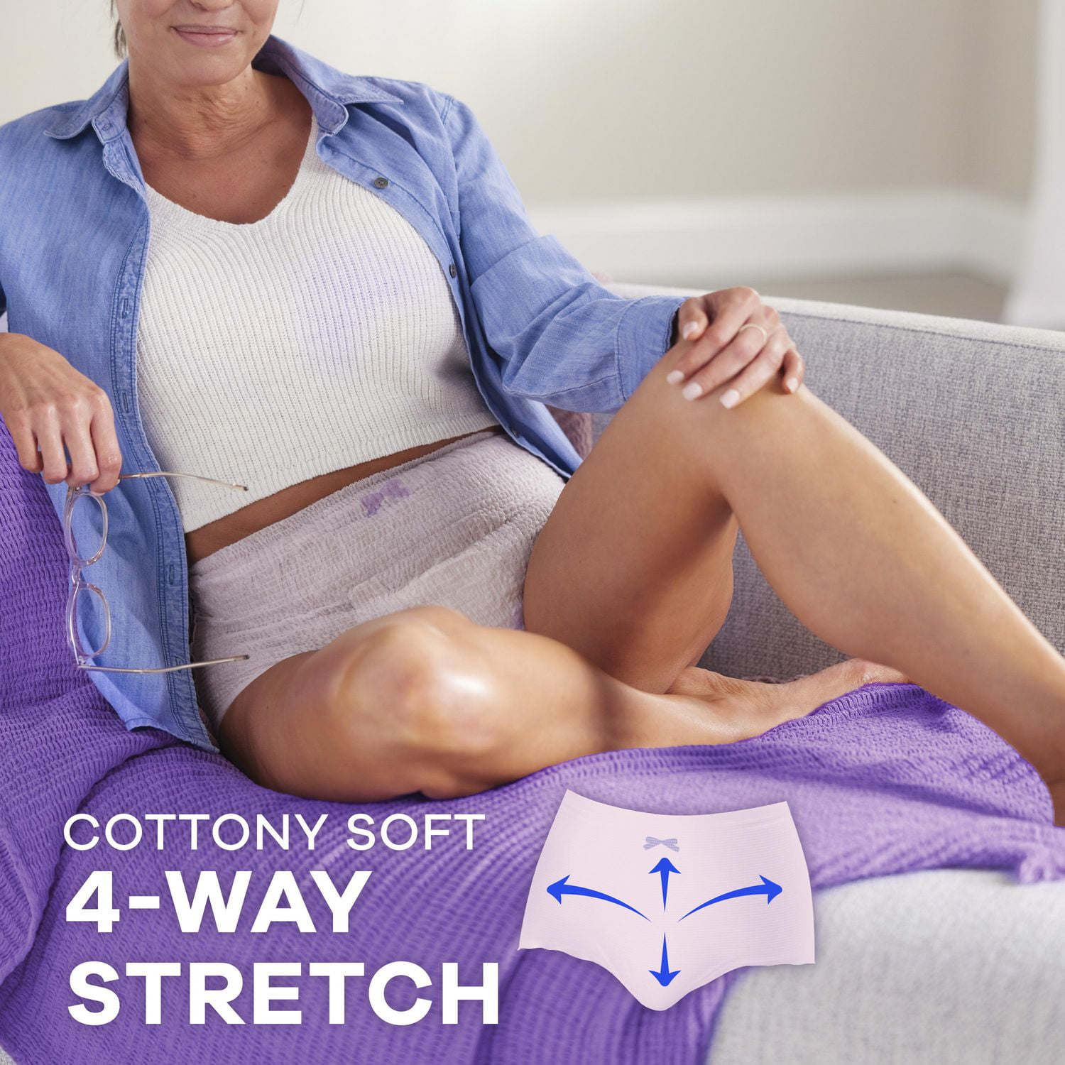 Culottes d’incontinence et de post-partum pour adultes Always Discreet, protègent jusqu’à 100 % contre les fuites urinaires, pour femmes, taille TTG, 17 culottes 17CT