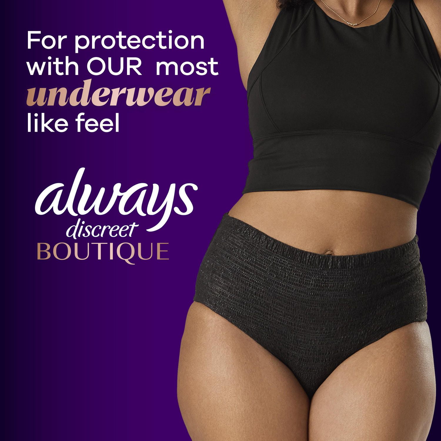 Always Discreet Adult Incontinence Underwear for Women and Postpartum Underwear, XXL, Up to 100% Bladder Leak Protection, 17 CT, 17CT