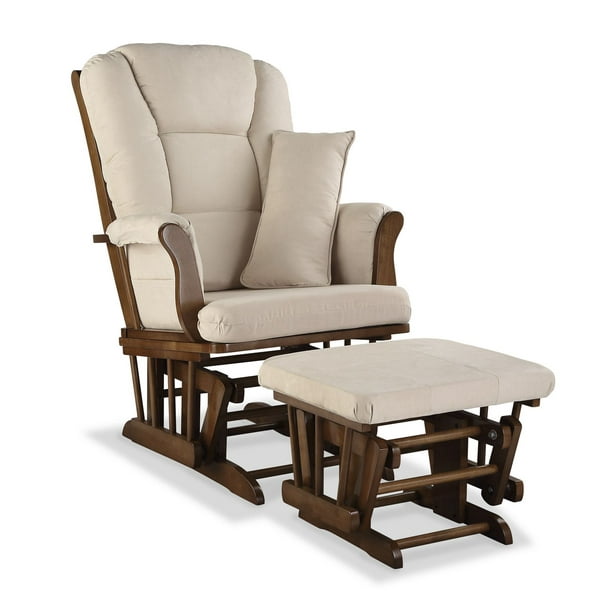 Chaise berçante coulissante avec pouf et coussin lombaireTuscany de Storkcraft, Brun tourterelle (Choisissez votre coussin)