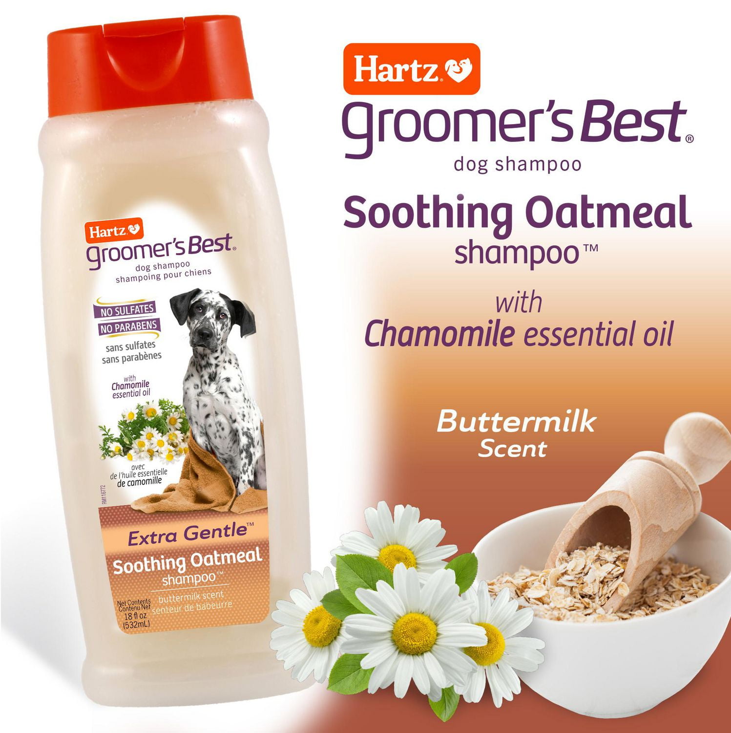 Hartz Groomer s Best Oatmeal Dog Shampoo 532ml Extra Gentle 532ml