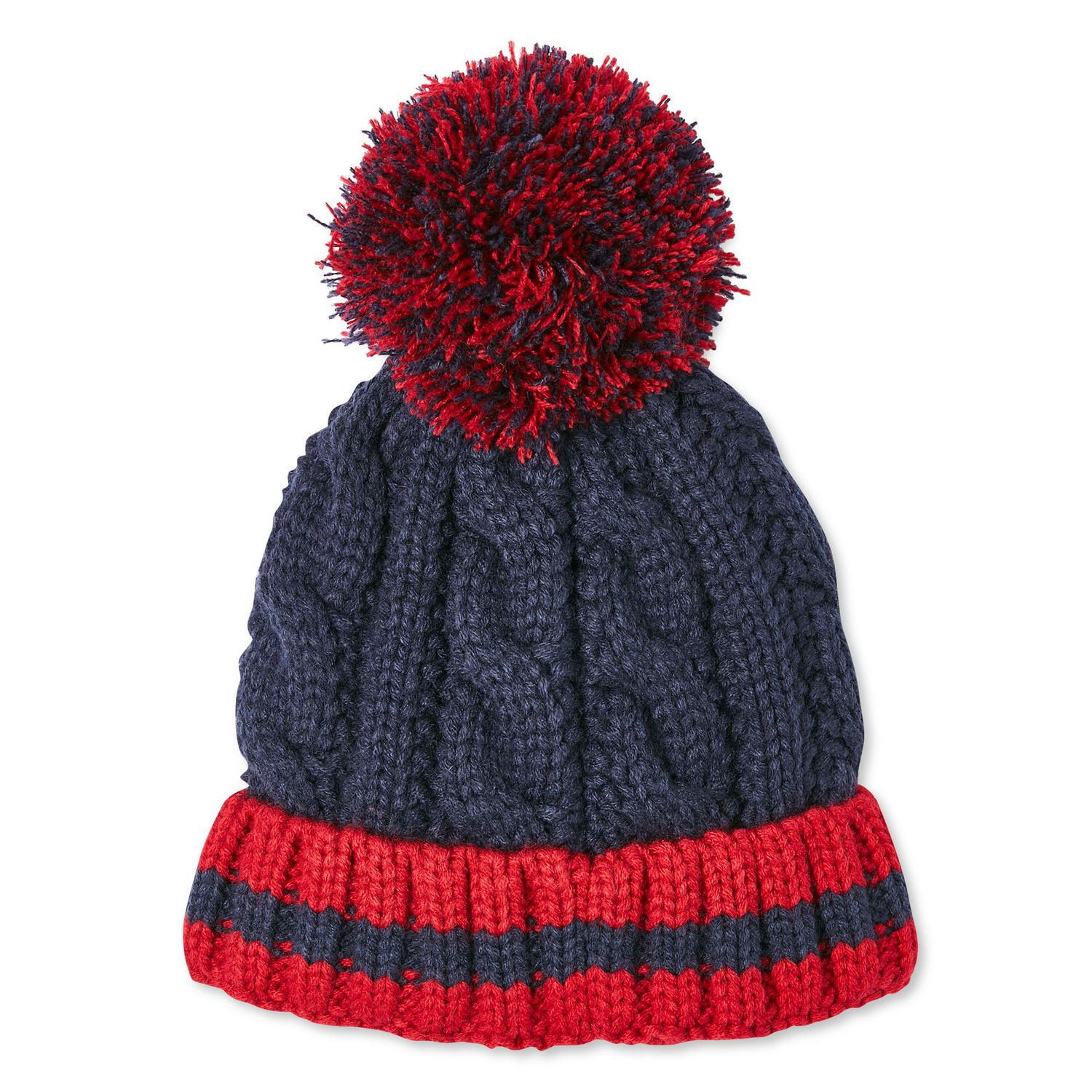 George Boys' Cable Knit Turn Cuff Toque with Pompom