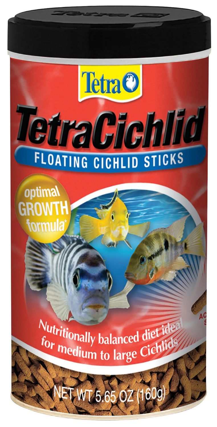Tetra Cichlid Floating Fish Food Sticks, 160g 