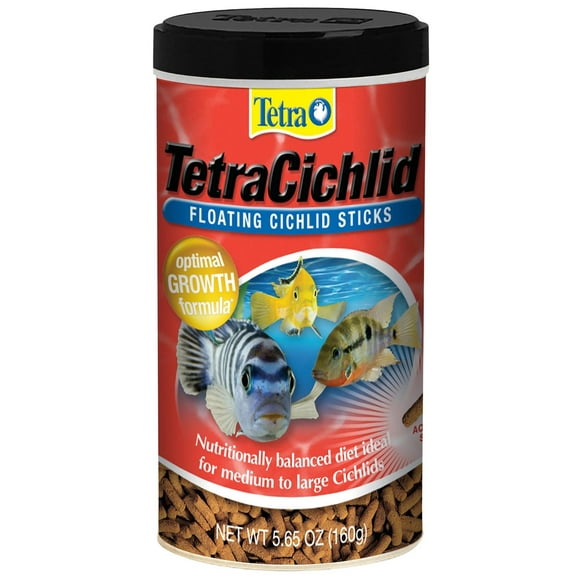 Tetra Cichlid Floating Fish Food Sticks, 160g