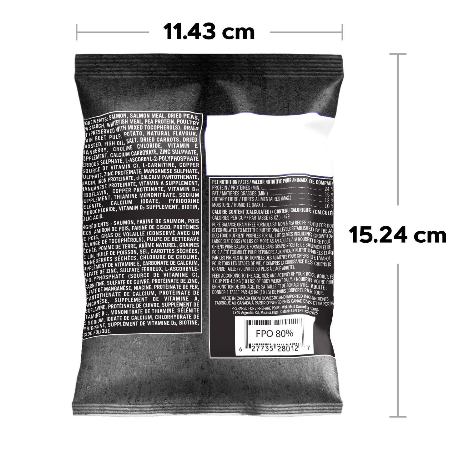 Pure Balance Grain Free Salmon & Pea Recipe Dry Dog Food, 100 g, 3.6 kg, 7.2 kg, 14 kg