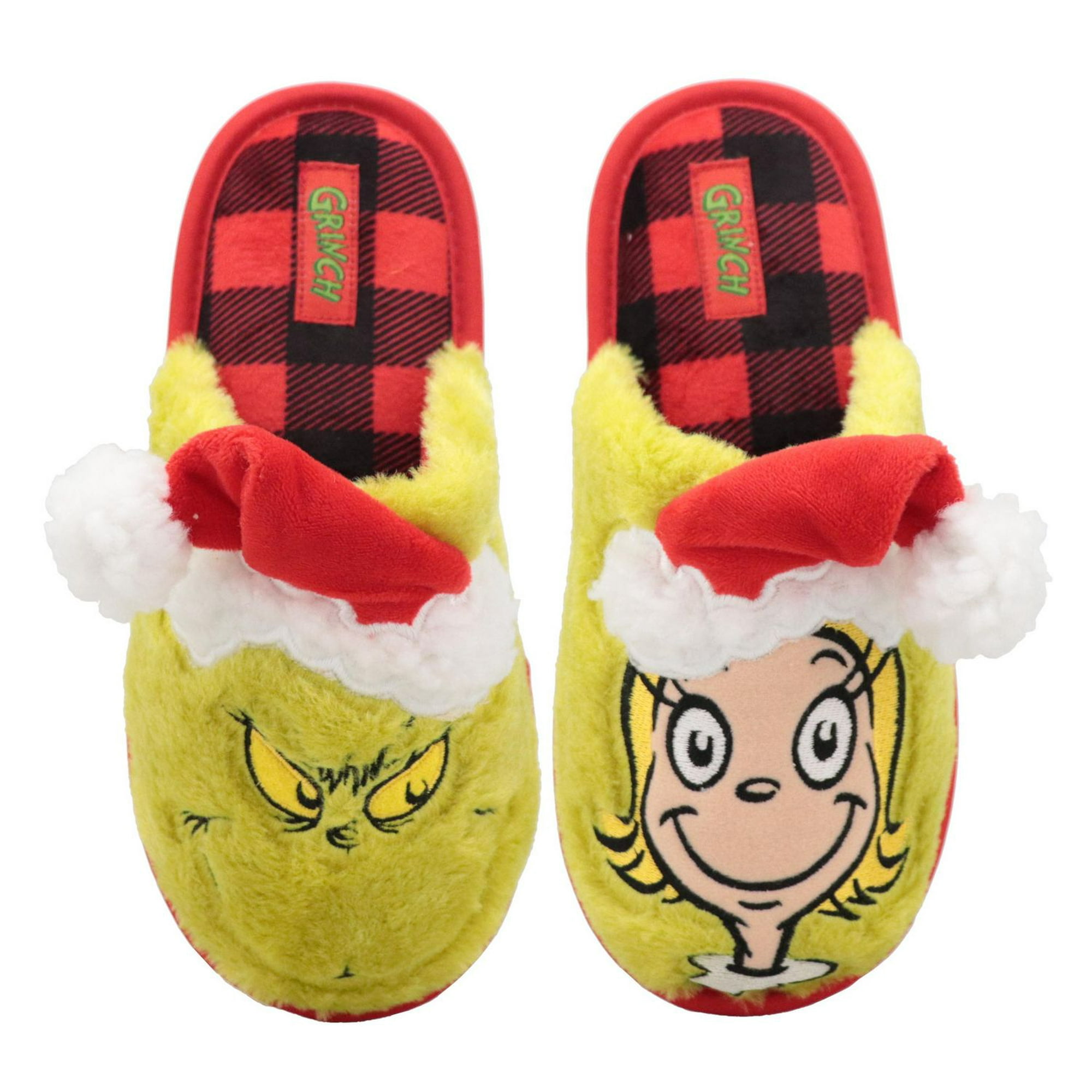 Santa Claus Plush Slippers Christmas House Shoes For Adults Girls