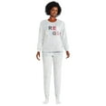 thumbnail image 1 of George Women's Plush Pajamas 2-Piece Set, 1 of 6