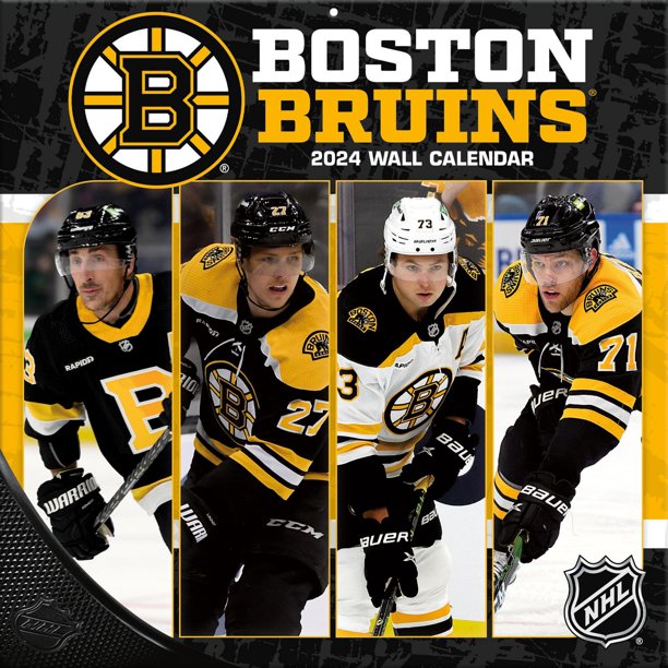 Turner Licensing Boston Bruins 2024 12x24 Inch Square Wall Calendar