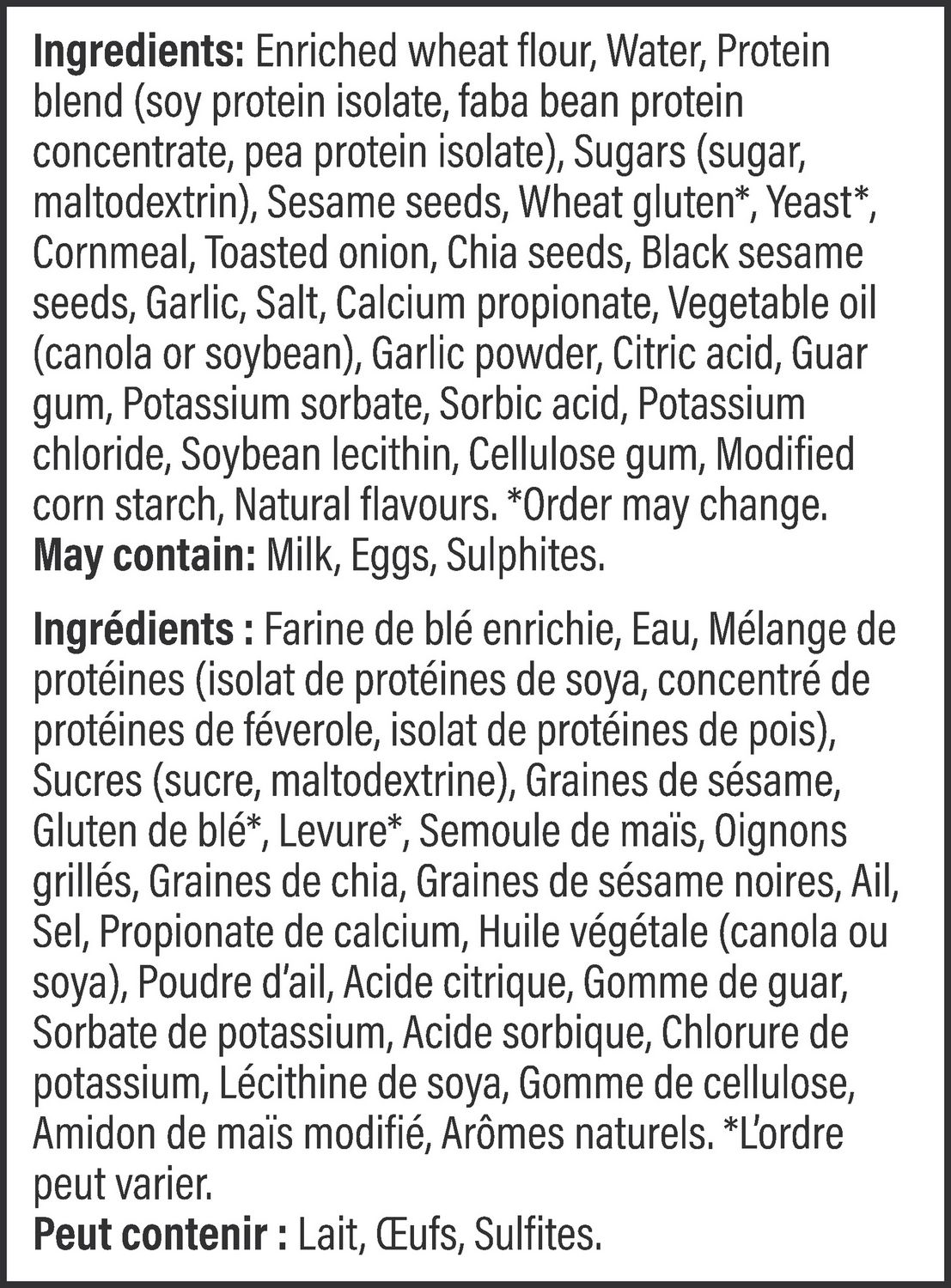 thumbnail image 3 of Bagel protéiné Tout garni Dempster's, 3 of 5
