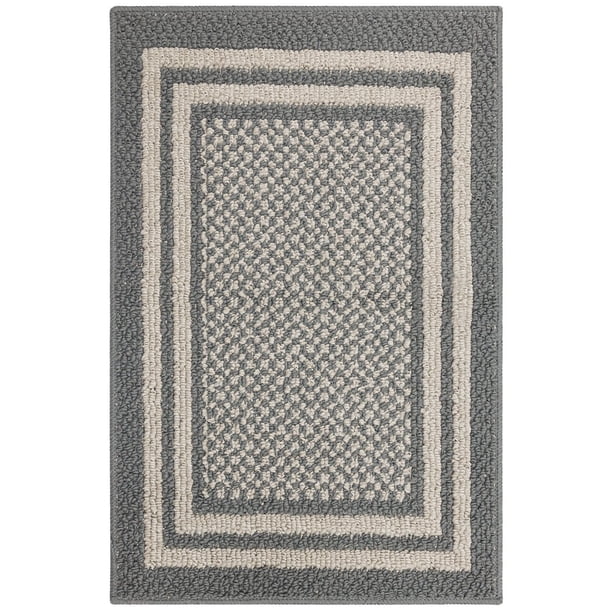 hometrends Grey Remix Polyester Accent Rug, Remix Area Rug,1’8x2’6 ...