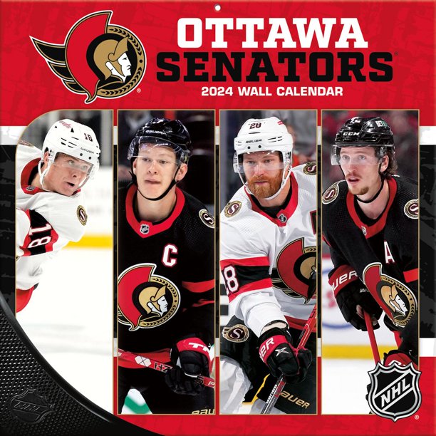 Turner Licensing Ottawa Senators 2024 12x24 Inch Square Wall Calendar