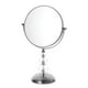 Miroir de base grossissant avec trois sphères décoratives en nickel satiné de Danielle – image 1 sur 1