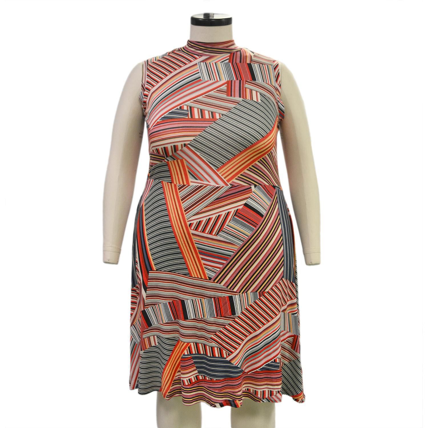 We Influence, taille plus, jupe en jersey imprimé, longueur midi