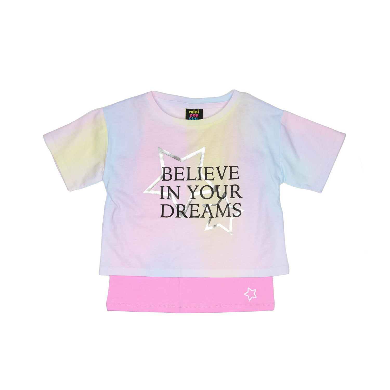 Girls Mini Pop Kids 2 Piece Layered Top