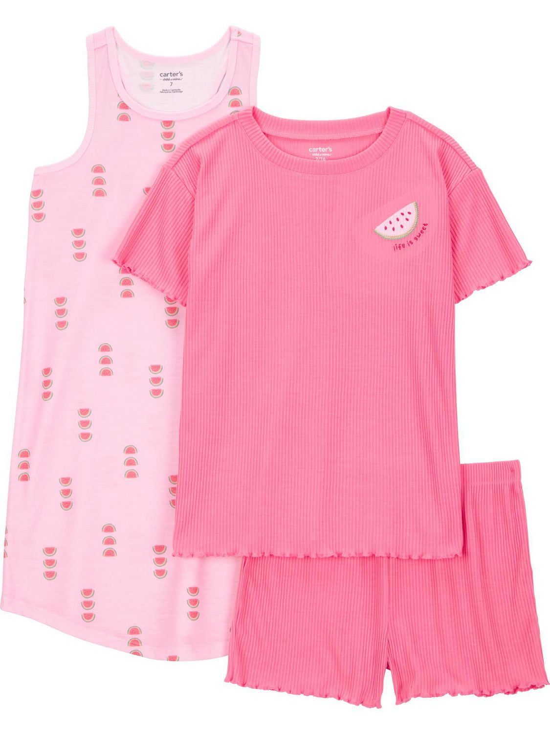 Carter's Child of Mine Kid Pyjama 3 pièces pastèque rose pour fille