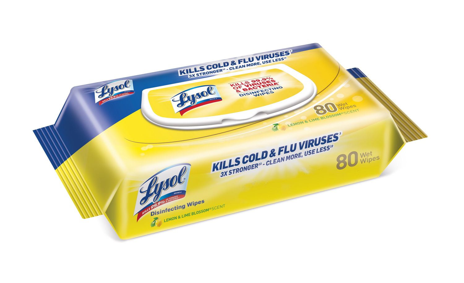 LYSOL®Disinfecting Wipes Lemon & Lime Blossom® Flatpack 6/80 ct Walmart Canada
