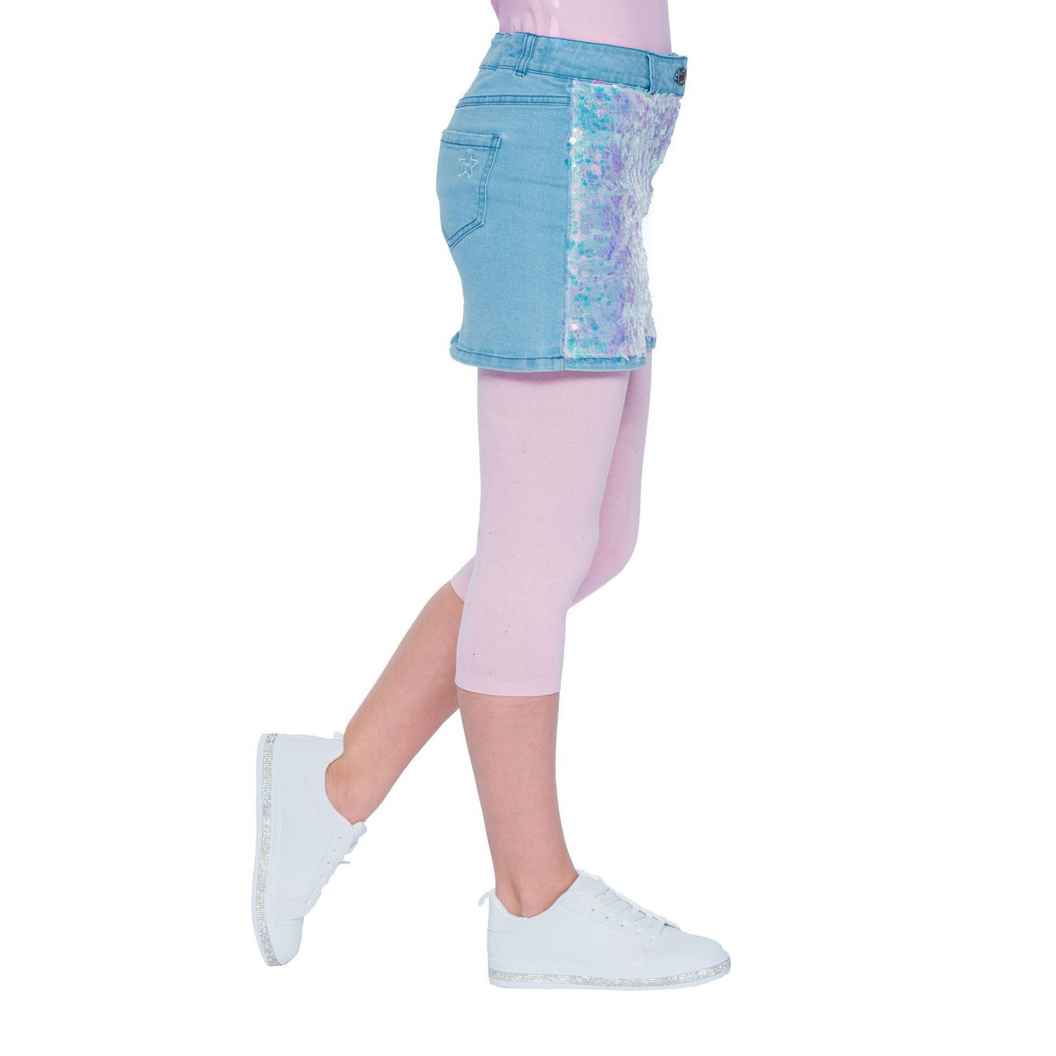 Felix Flora Girls Leggings Toddler Kids Capri Legging Pack 3T Black White  Pink Pants 
