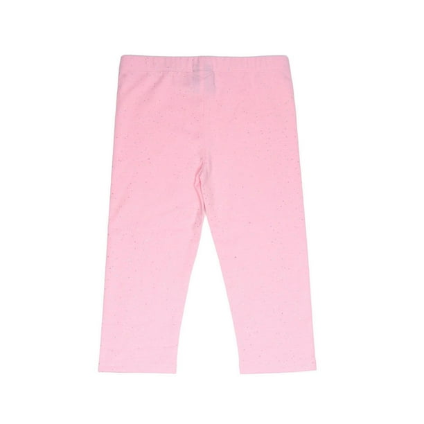 Girls Mini Pop Kids Sparkle Pink Capri Legging 
