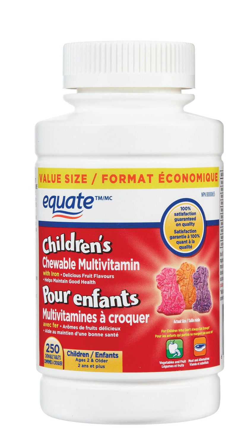 Equate Children's Chewable Multivitamin with Iron Walmart Canada