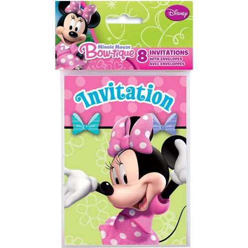 Minnie Mouse - Invitations et enveloppes