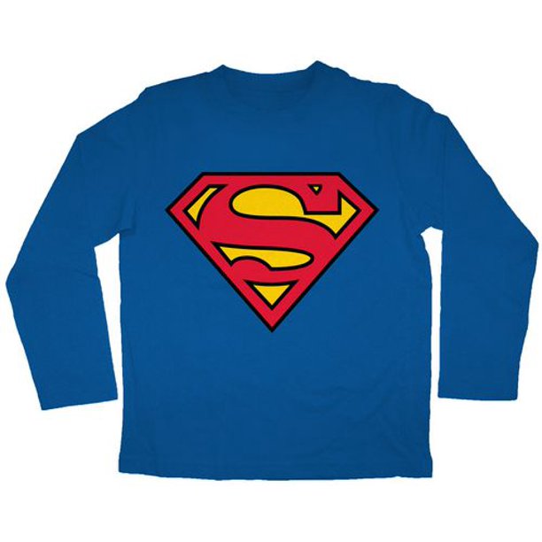 Superman Chemise à Manches Longues pour garçons