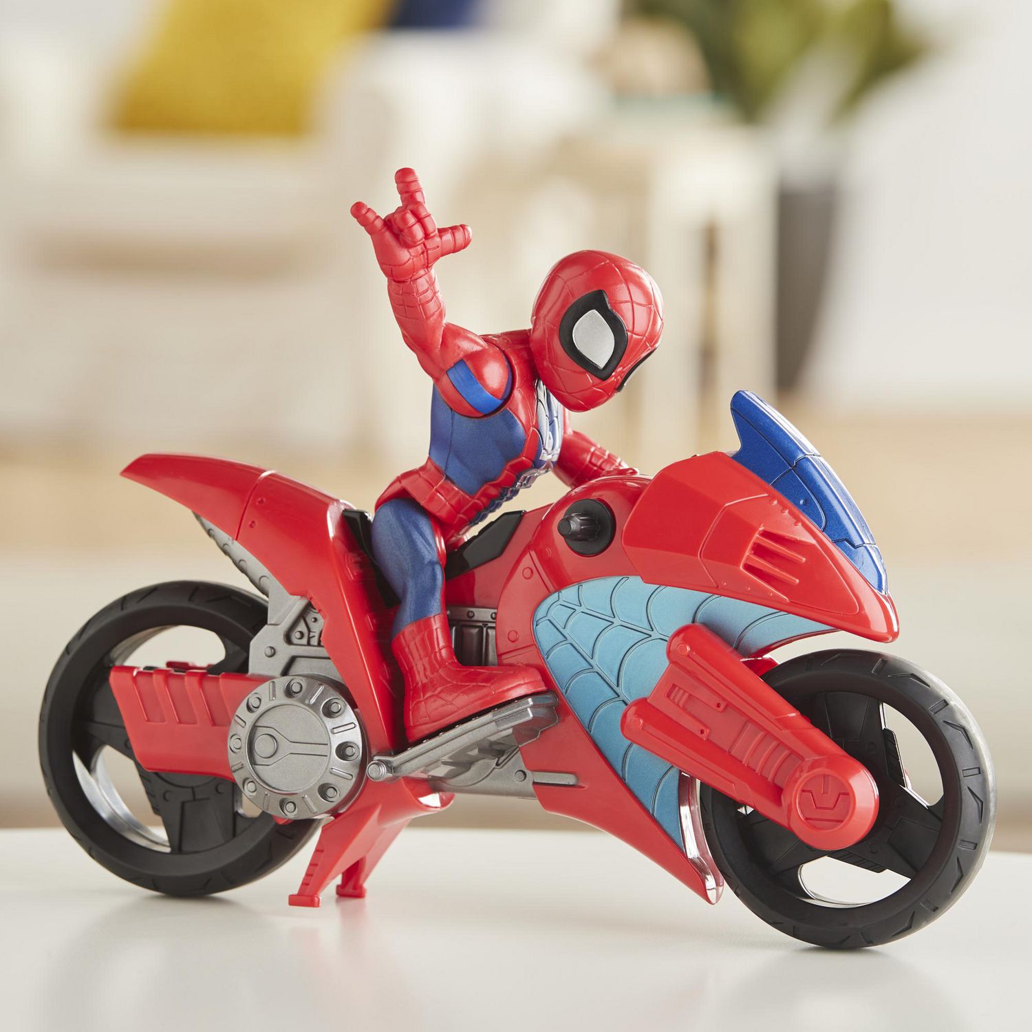 Playskool Heroes Marvel Super Hero Adventures - Jet QG Spider-Man, figurine  de 12,5 cm avec véhicule, jet jouet, jouets à collectionner pour enfants à