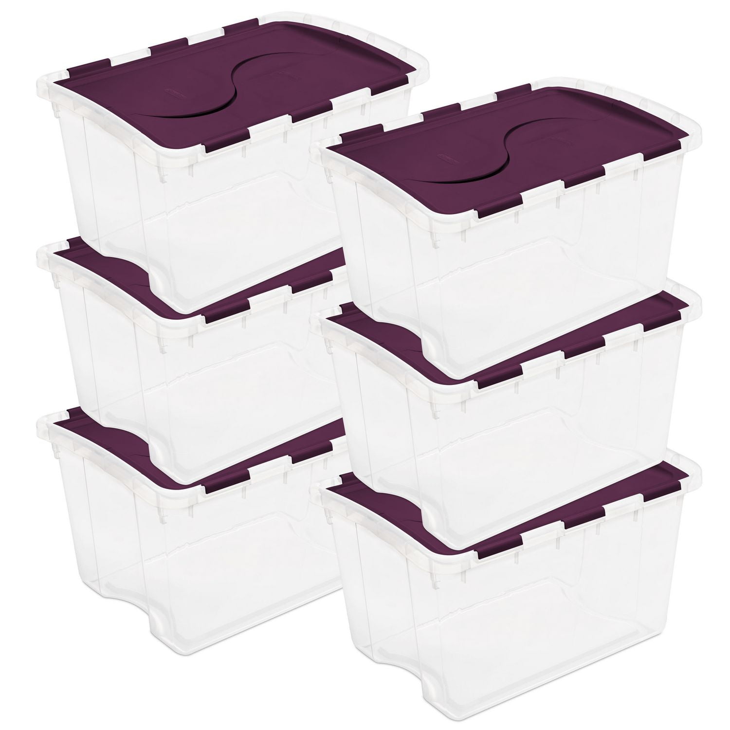 Sterilite 45 L Purple Hinged Lid Storage Box Walmart Canada