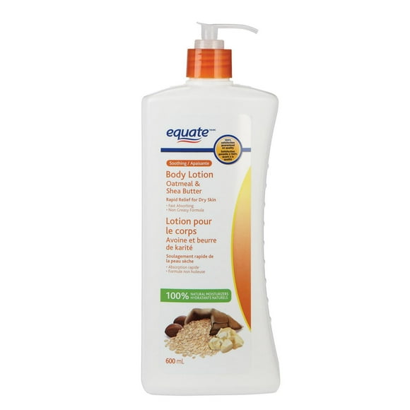 Equate Soothing Oatmeal & Shea Butter Body Lotion, 600 mL, Oatmeal & Shea Butter