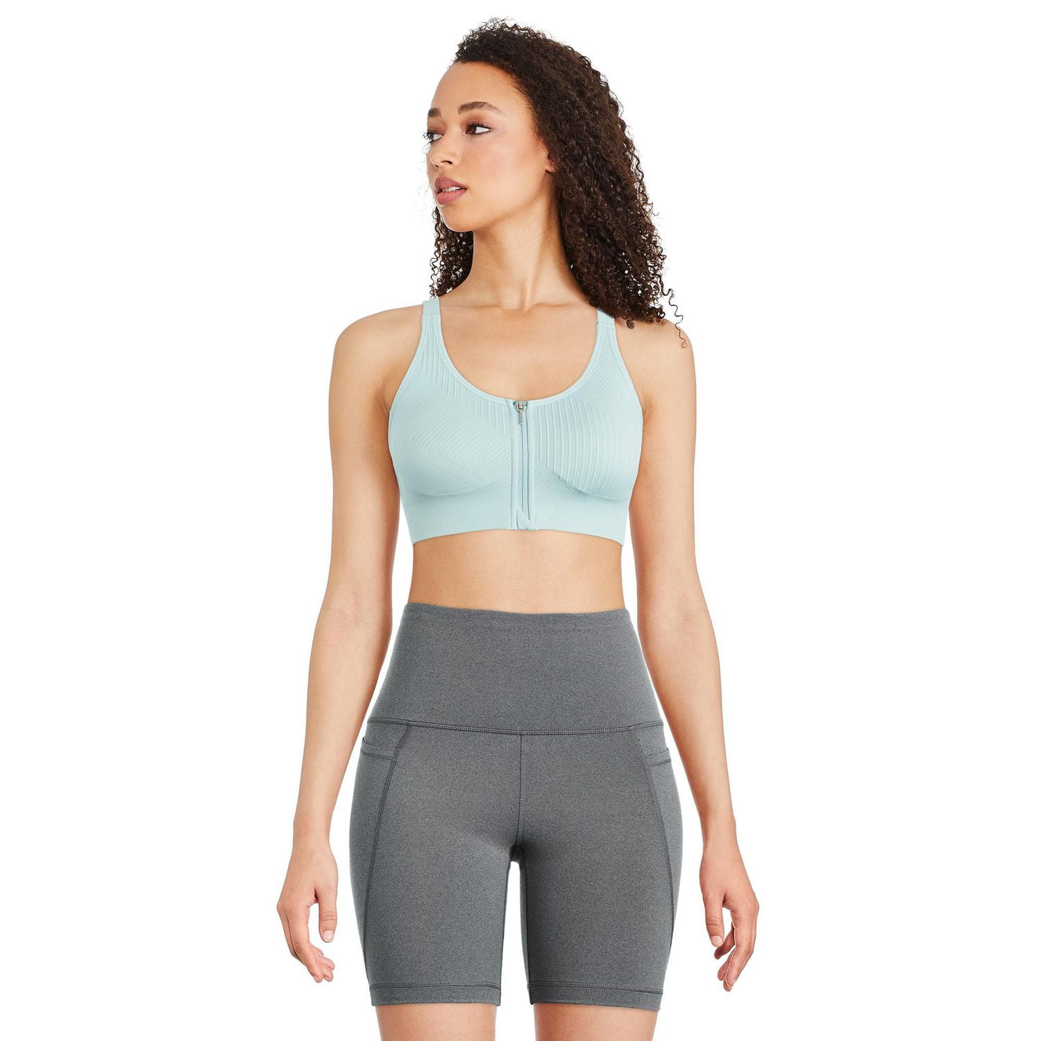 Athletic Works Women's Zipper Sports Bra