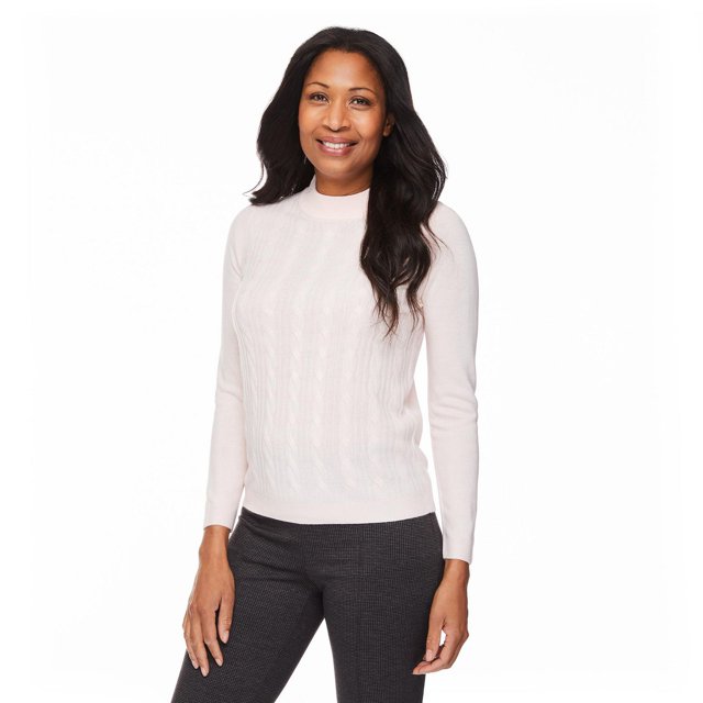 Penmans Women's Mock Neckline Cable Knit Sweater