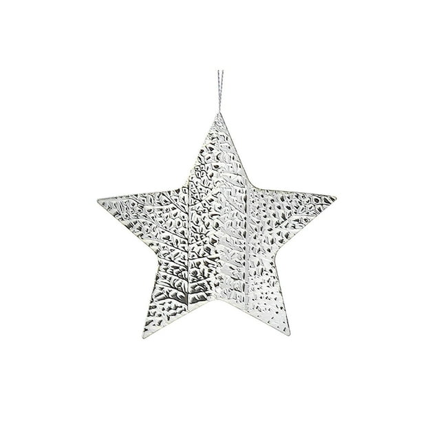 Christmas Hammered Metal Ornament Star Set of 12 Walmart.ca