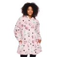 thumbnail image 1 of No Boundaries Women's Long Sleeve Plush Snuggie, 1 of 6