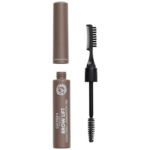GOSH - Brow Lift Lamination Gel - 001 Grey Brown, PERFUME FREE / VEGAN