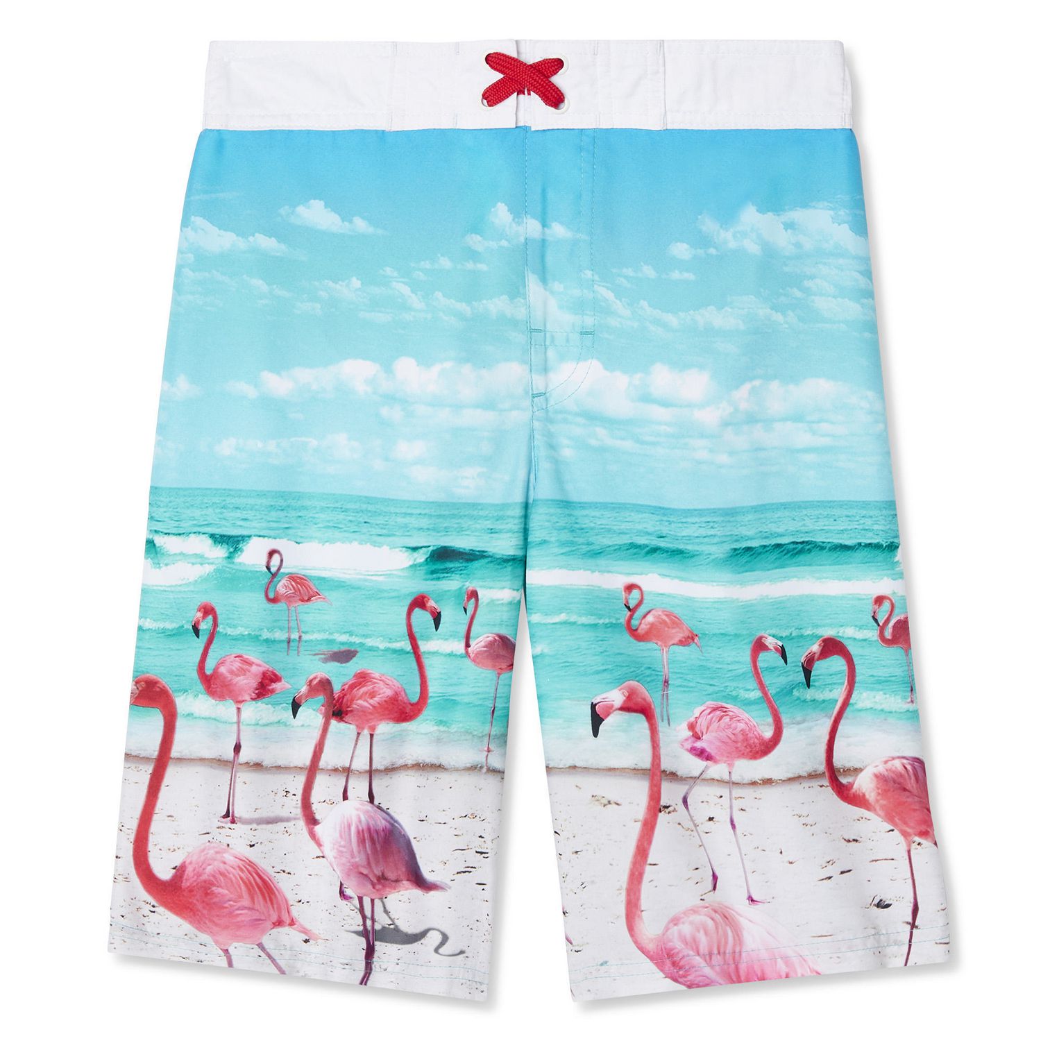 boy flamingo swim trunks