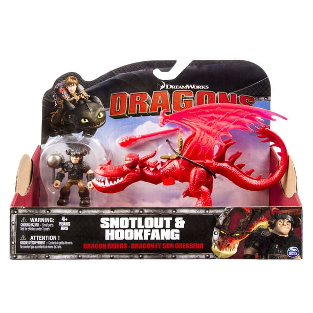 Dragons de DreamWorks - Dragon et son dresseur – Figurines Rustik le Morveux & Krochefer