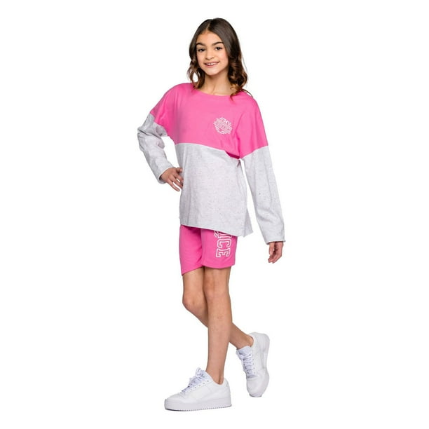 Justice Girls Zesty Pink Biker Shorts 