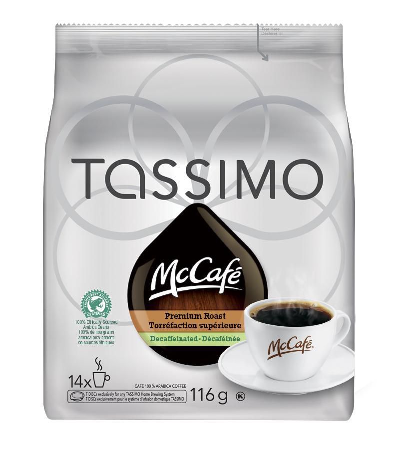 McCafé® Premium Roast Medium Dark Decaf Tassimo Single Serve TDiscs