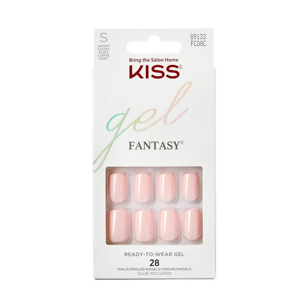 KISS Gel Fantasy - Fanciful - Fake Nails, 28 Count, Medium, Length ...