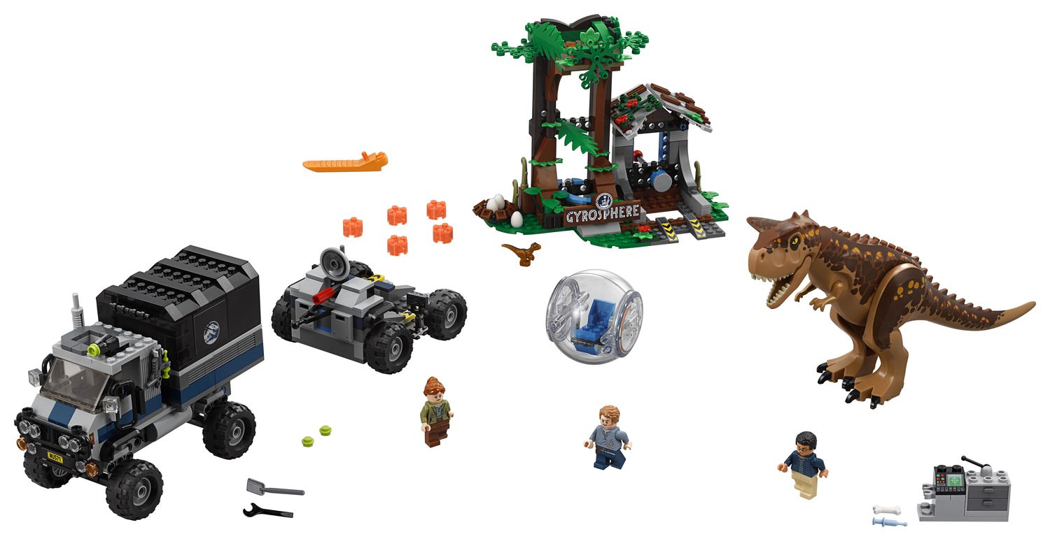 LEGO Jurassic World Carnotaurus Gyrosphere Escape 75929 Toy 