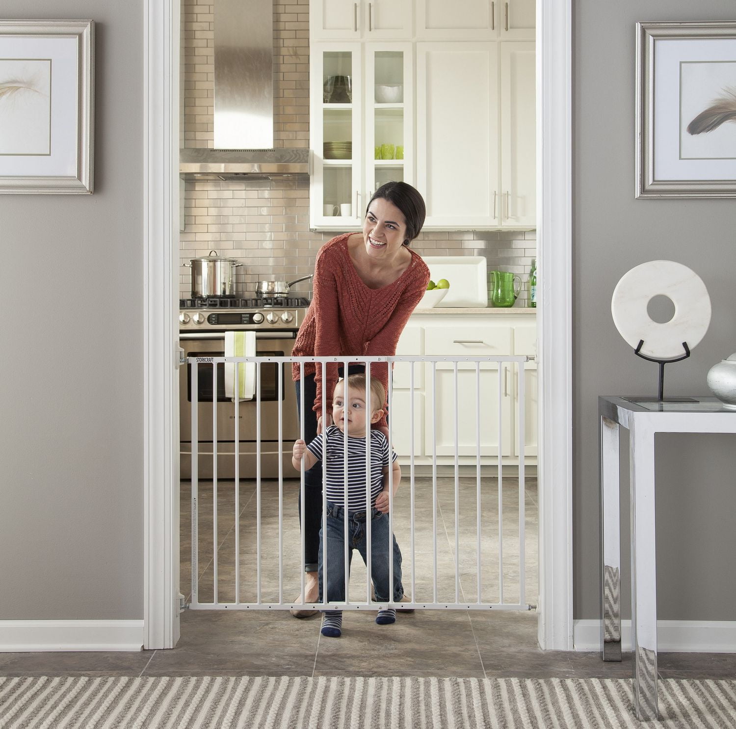 Easy home walk store through baby gate