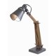 lampe de table pliante de bois et chrome – image 1 sur 1