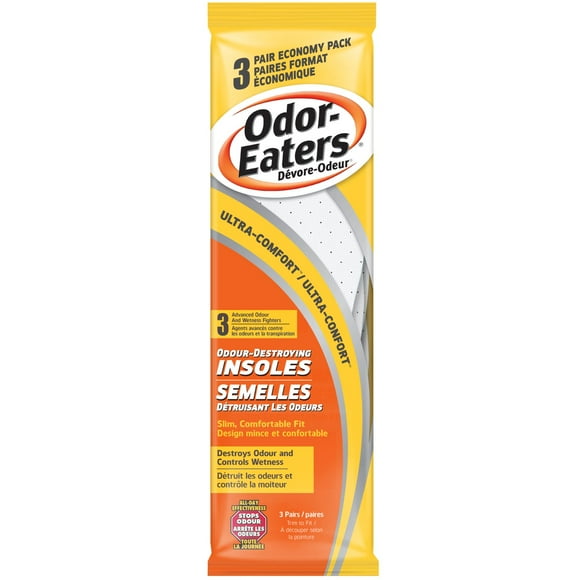 Dévore-Odeur® Semelles Ultra-ConfortMC Format économique Design mince et comfortable