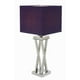lampe accent X chrome avec abat-jour violet – image 1 sur 1