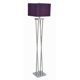 lampe de plancher X chrome avec abat-jour violet – image 1 sur 1