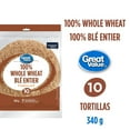 thumbnail image 1 of Tortillas 100% blé entier 7" de Great Value, 1 of 5