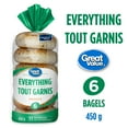 thumbnail image 1 of Great Value Everything Bagels, 1 of 5