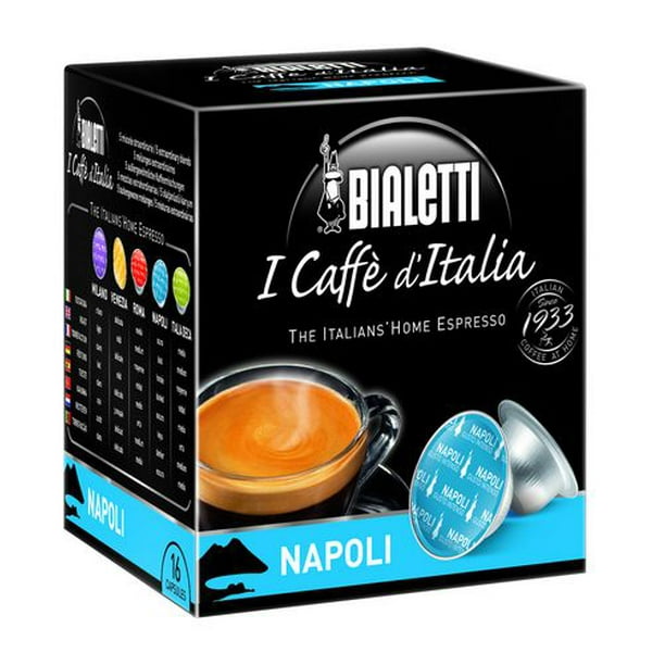 Bialetti Capsules de café ‘Napoli’ Torréfaction poussée 16 tasses