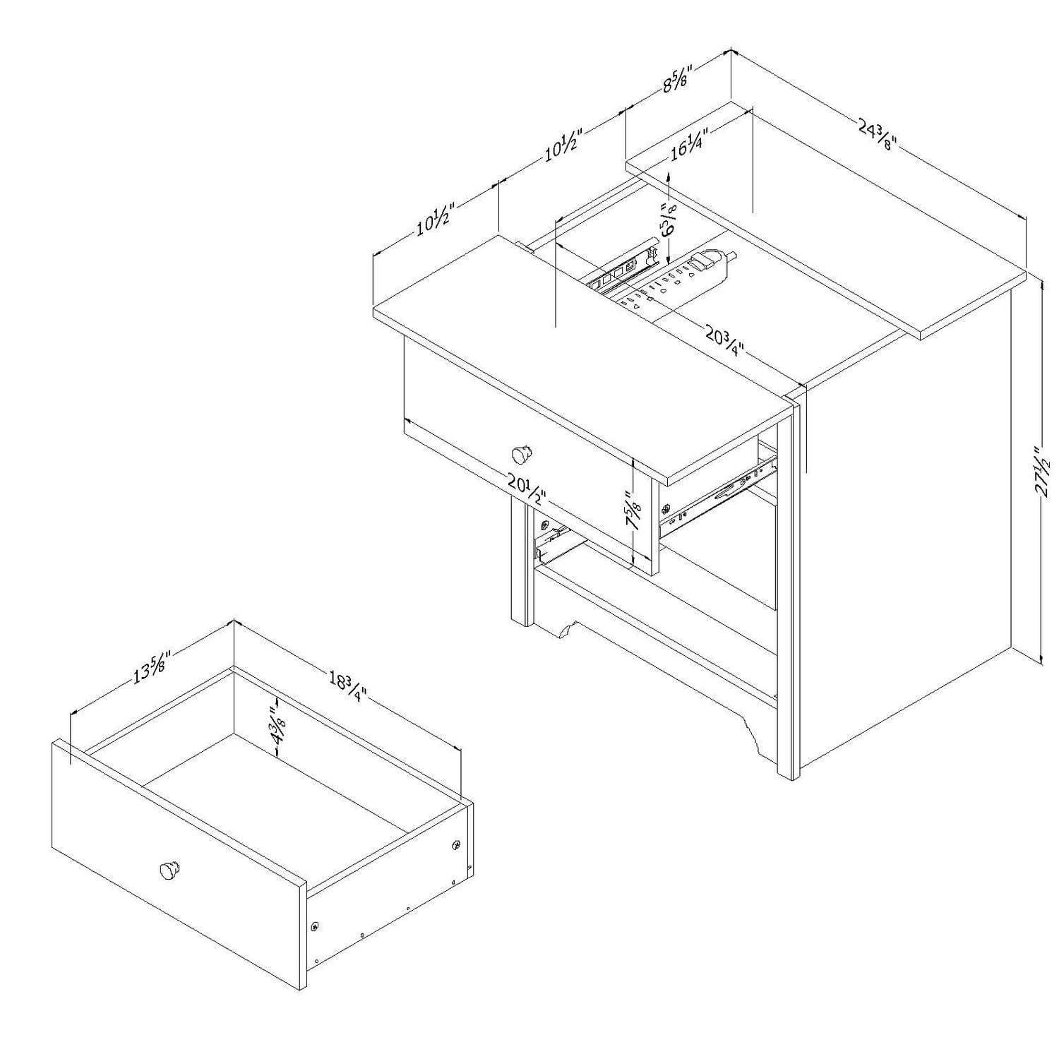 South Shore Vito Nightstand with Charging Station and Drawers ... - South Shore Vito Nightstand with Charging Station and Drawers | Walmart.ca