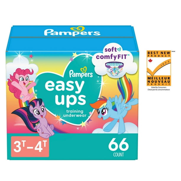 Pampers Easy Ups Girls Training Underwear, Super Pack, Sizes 2-6, 74-46  Count 